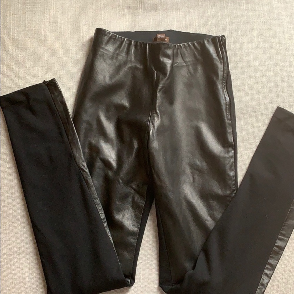 Real Leather Danier Zip Pant - Size 4